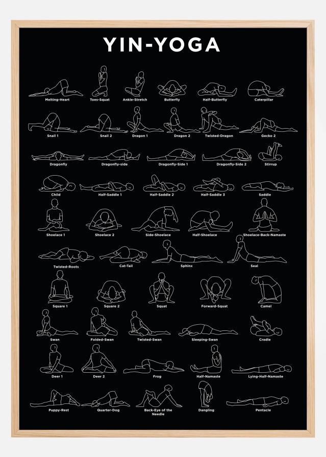 Bildverkstad Yoga - B&W Poster