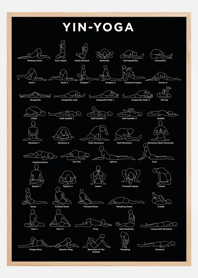 Bildverkstad Yoga - B&W Poster