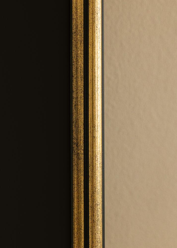 Ram med passepartou Kader Horndal Goud 30x40 cm - Passe-partout Zwart 21x30 cm