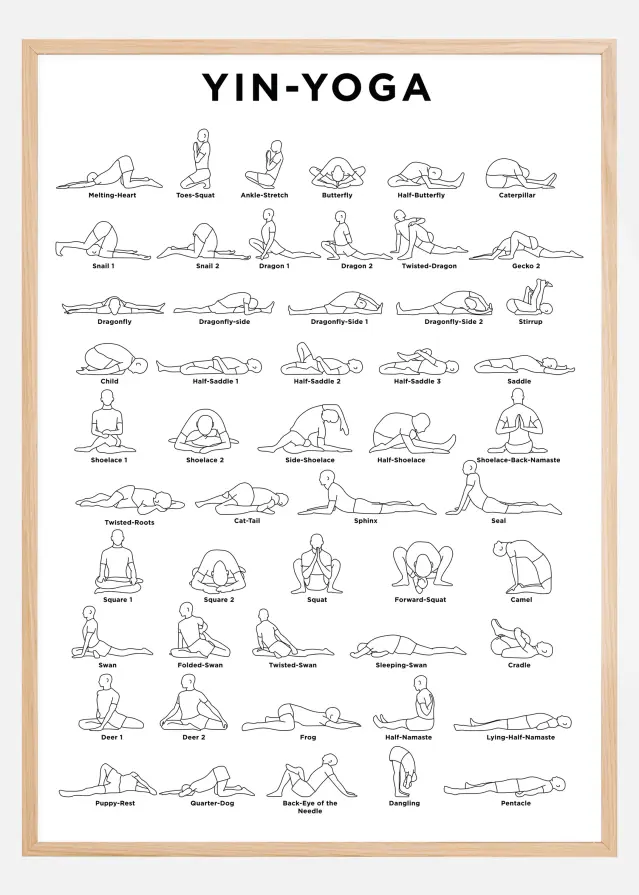 Bildverkstad Yoga - White Poster