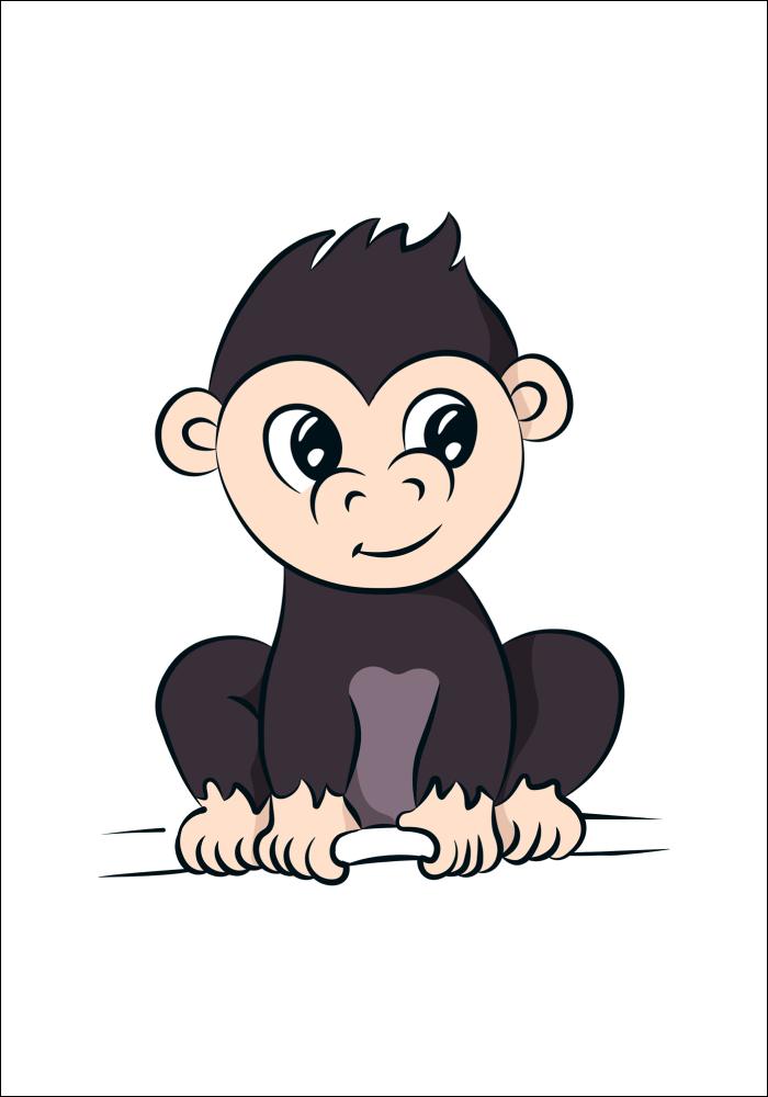 Bildverkstad Världens Djur Schimpans Poster