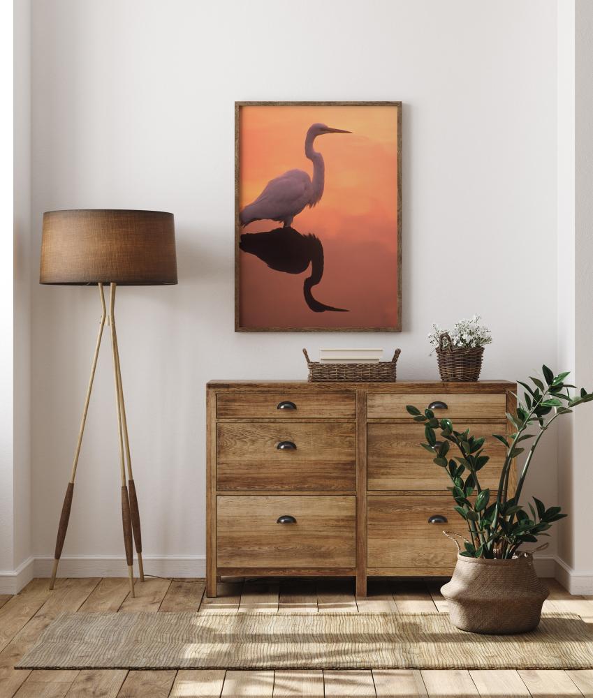 Bildverkstad Bird In Orange Water Poster