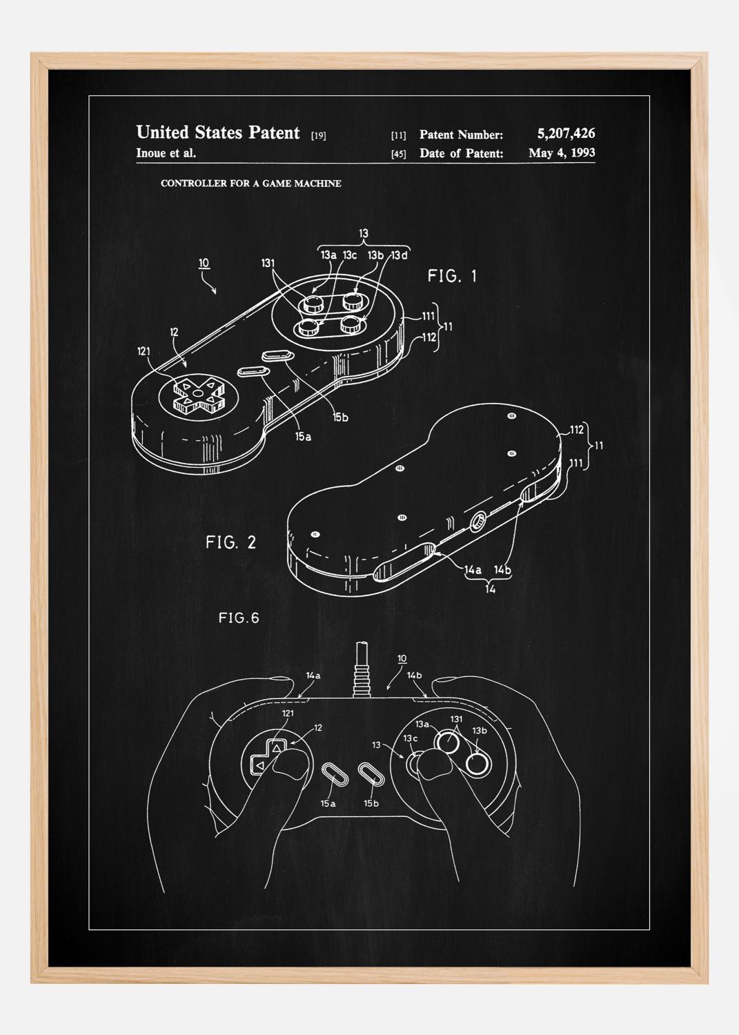 Product Image for Patent Print - Game Controller I - Black Poster (30x40 cm)