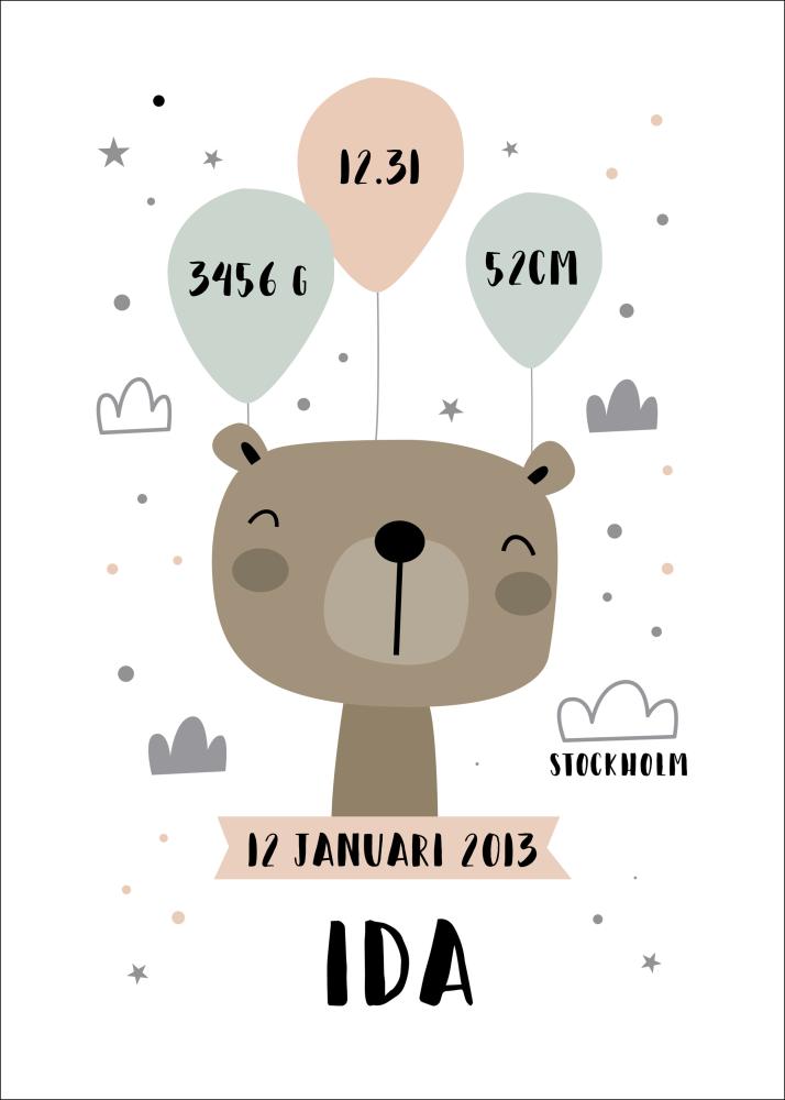 Personlig poster Baby bear