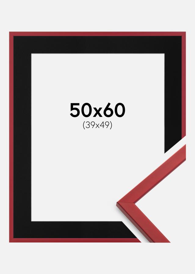Ram med passepartou Kader Edsbyn Rood 50x60 cm - Passe-partout Zwart 40x50 cm