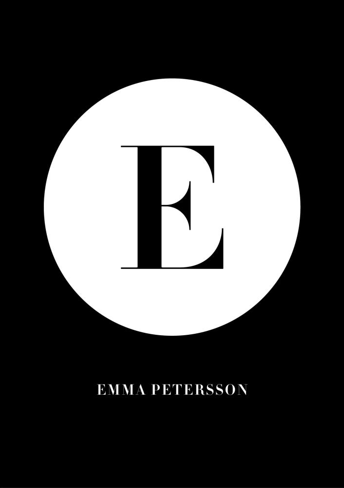 Personlig poster Circle capital - Black