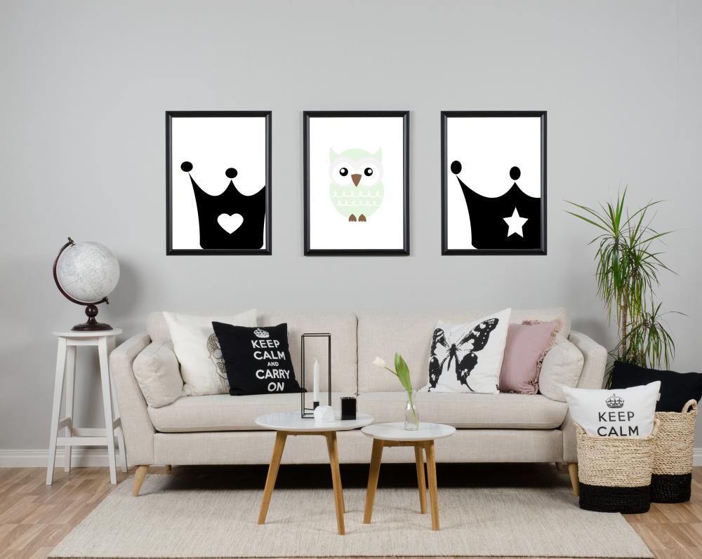 Malimi Posters Prinsessenkroon - Zwart