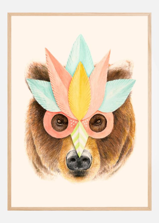 Bildverkstad Bear Paper Mask Poster