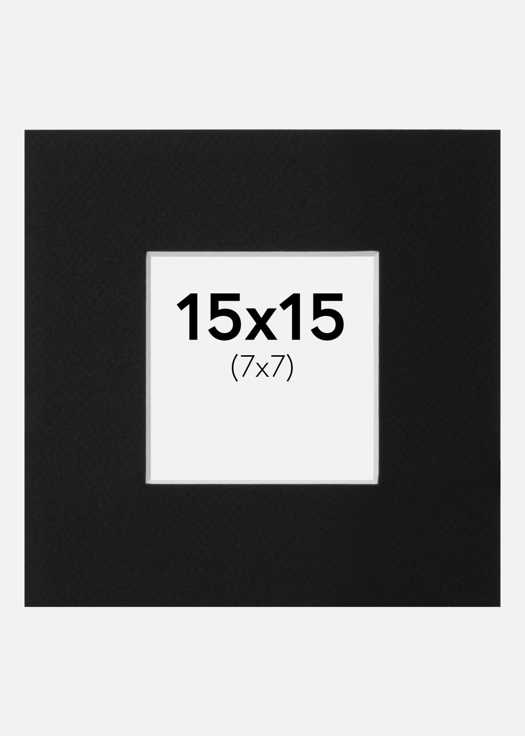Product Image for Passe-partout Zwart Standaard (Witte kern) 15x15 cm (7x7)