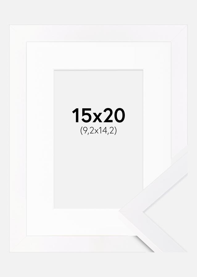 Ram med passepartou Kader Selection Wit 15x20 cm - Passe-partout Wit 4x6 inches