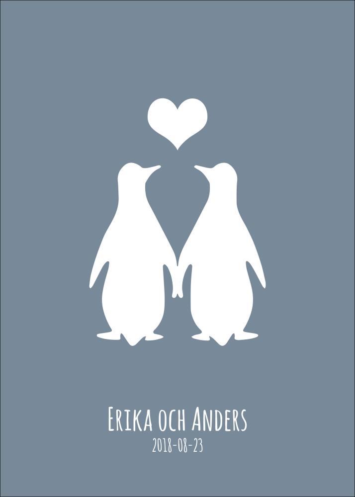 Personlig poster Penguin Love