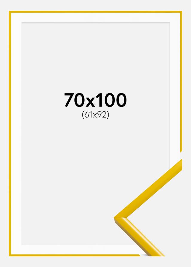 Ram med passepartou Kader New Lifestyle Geel 70x100 cm - Passe-partout Wit 62x93 cm