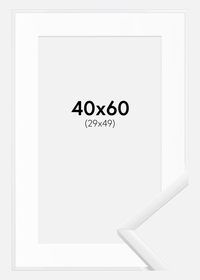 Ram med passepartou Kader New Lifestyle Wit 40x60 cm - Passe-partout Wit 30x50 cm