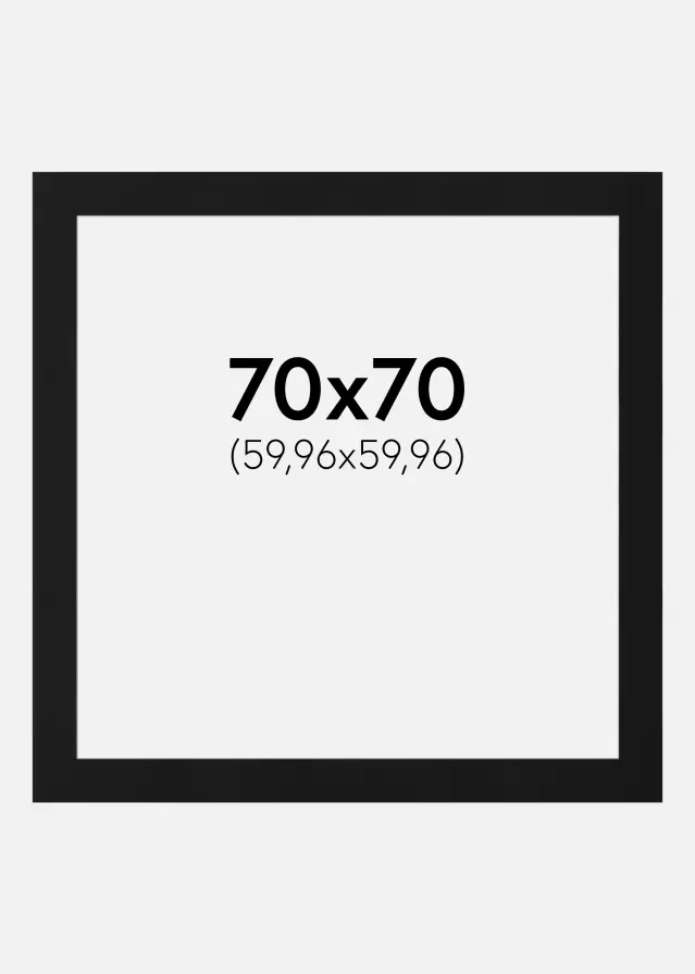 Artlink Passe-partout Zwart Standaard (Witte kern) 70x70 cm (59,96x59,96)