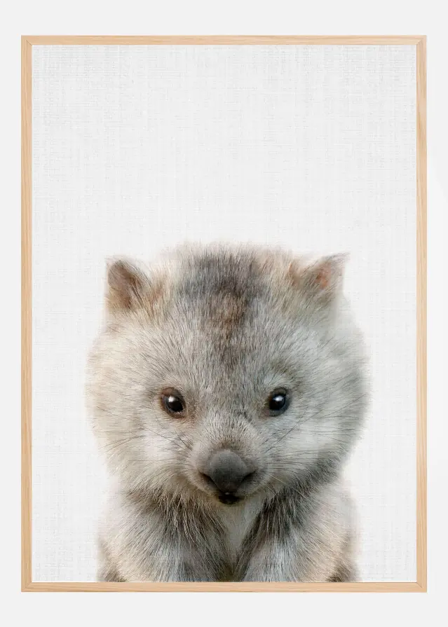 Bildverkstad Peekaboo Baby Wombat Poster