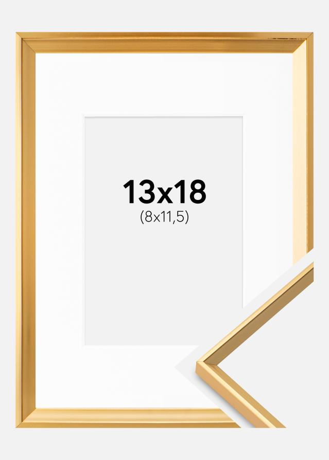 Ram med passepartou Kader Desire Goud 13x18 cm - Passe-partout Wit 9x12 cm