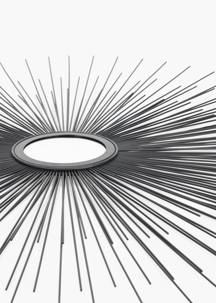 KAILA KAILA Ronde Spiegel Sunrays - Zwart 80 cm Ø