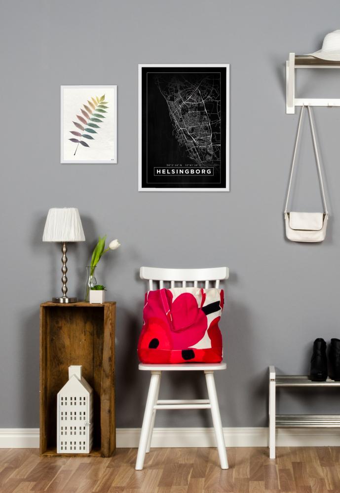 Bildverkstad Karta - Helsingborg - Svart Poster