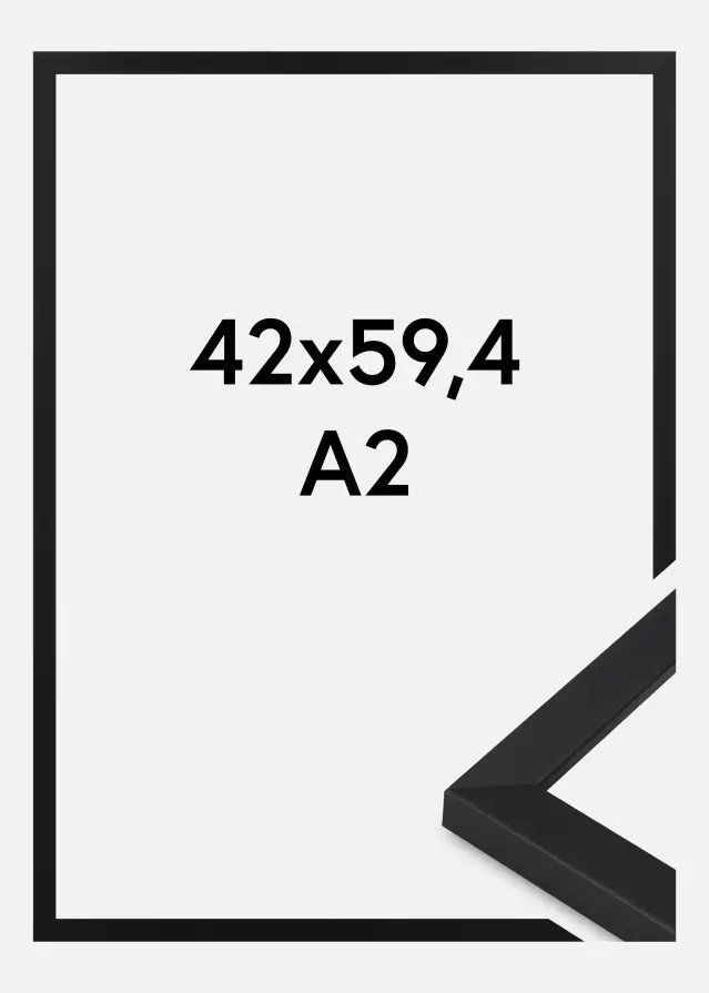 Jämtlands Ramfabrik Kader Oban Acrylglas Zwart 42x59,4 cm (A2)