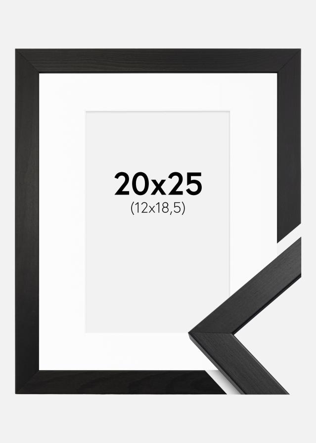 Ram med passepartou Kader Stilren Acrylglas Zwart 20x25 cm - Passe-partout Wit 13x19,5 cm