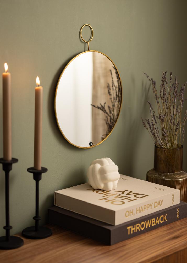 House Doctor Spiegel House Doctor The Loop Messing 32 cm Ø