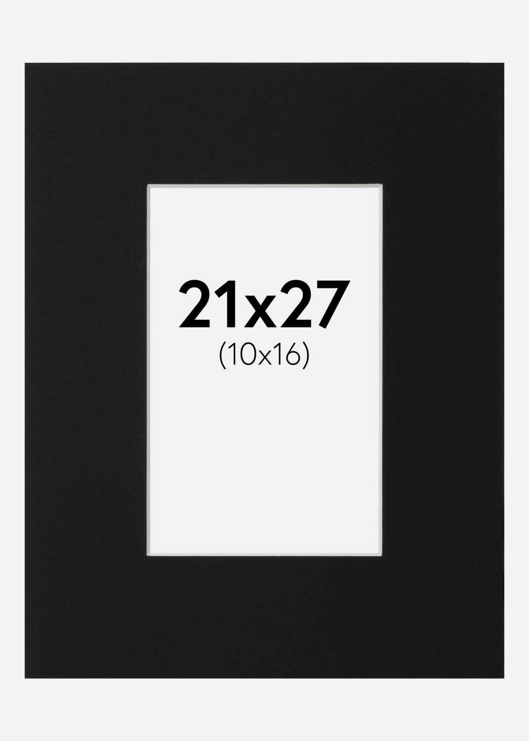 Product Image for Passe-partout Zwart Standaard (Witte kern) 21x27 cm (10x16)