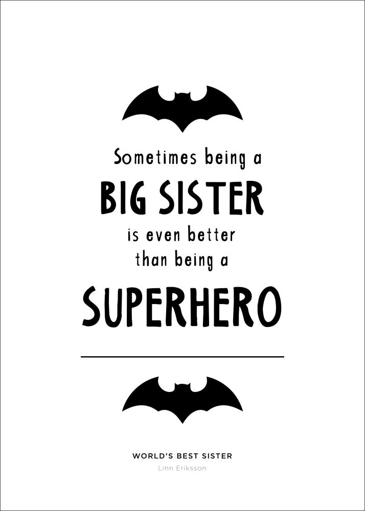 Personlig poster Superhero Sister