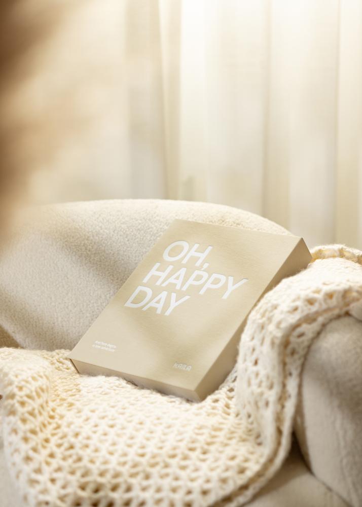 KAILA KAILA OH HAPPY DAY Grey - Coffee Table Photo Album (60 Zwarte zijden)