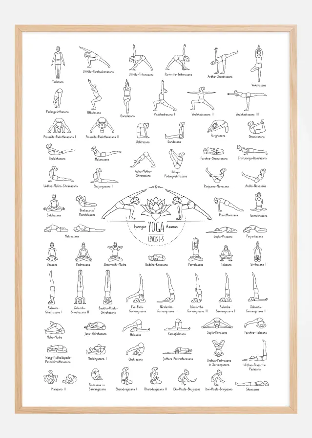 Bildverkstad Yoga Black and White l Poster