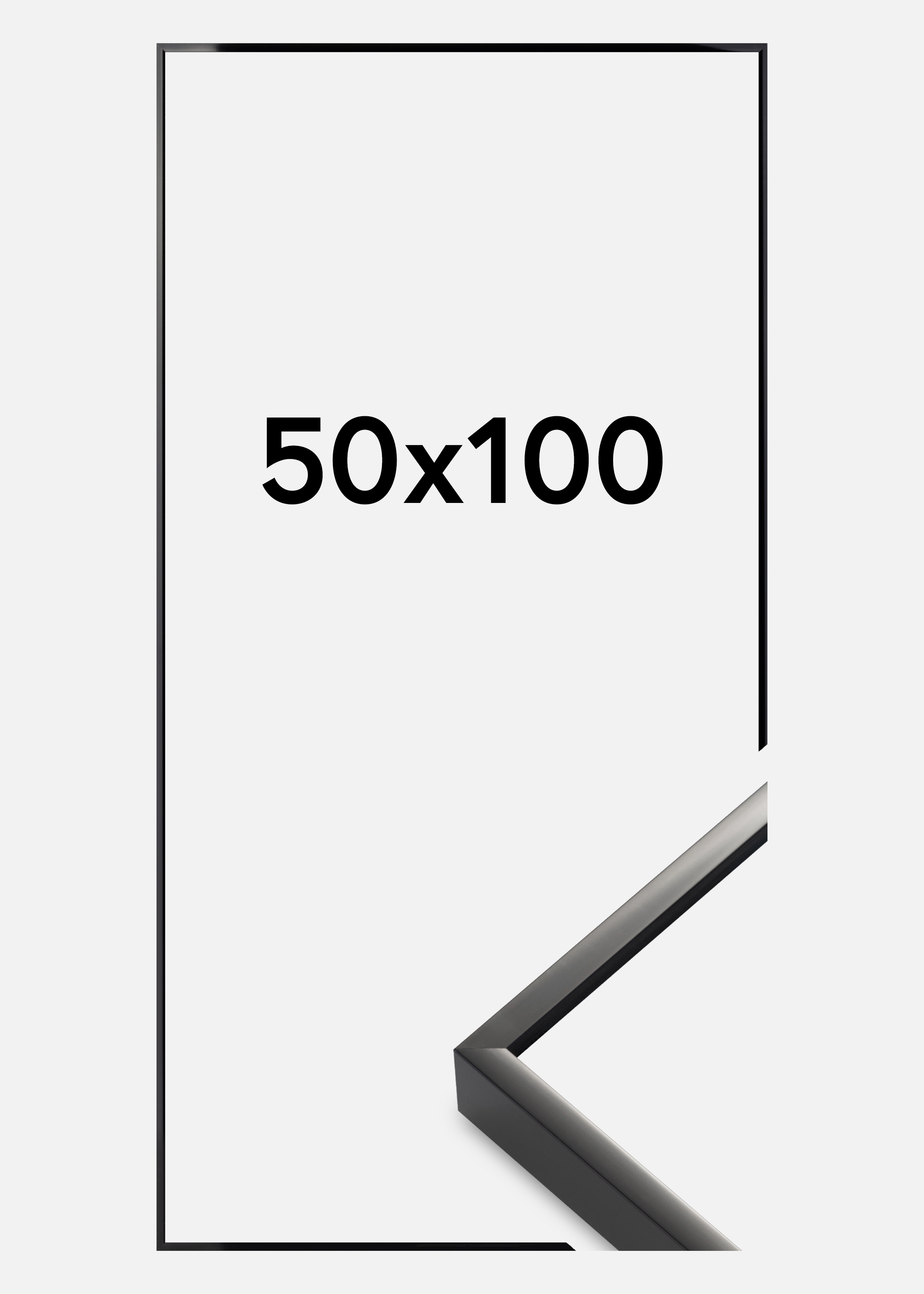 Kader Nielsen Premium Alpha Blank Zwart 50x100 cm